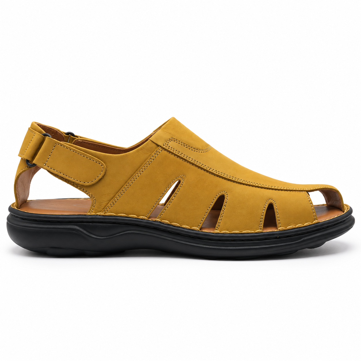 Men’s Nubuck Leather Closed-Toe Sandals