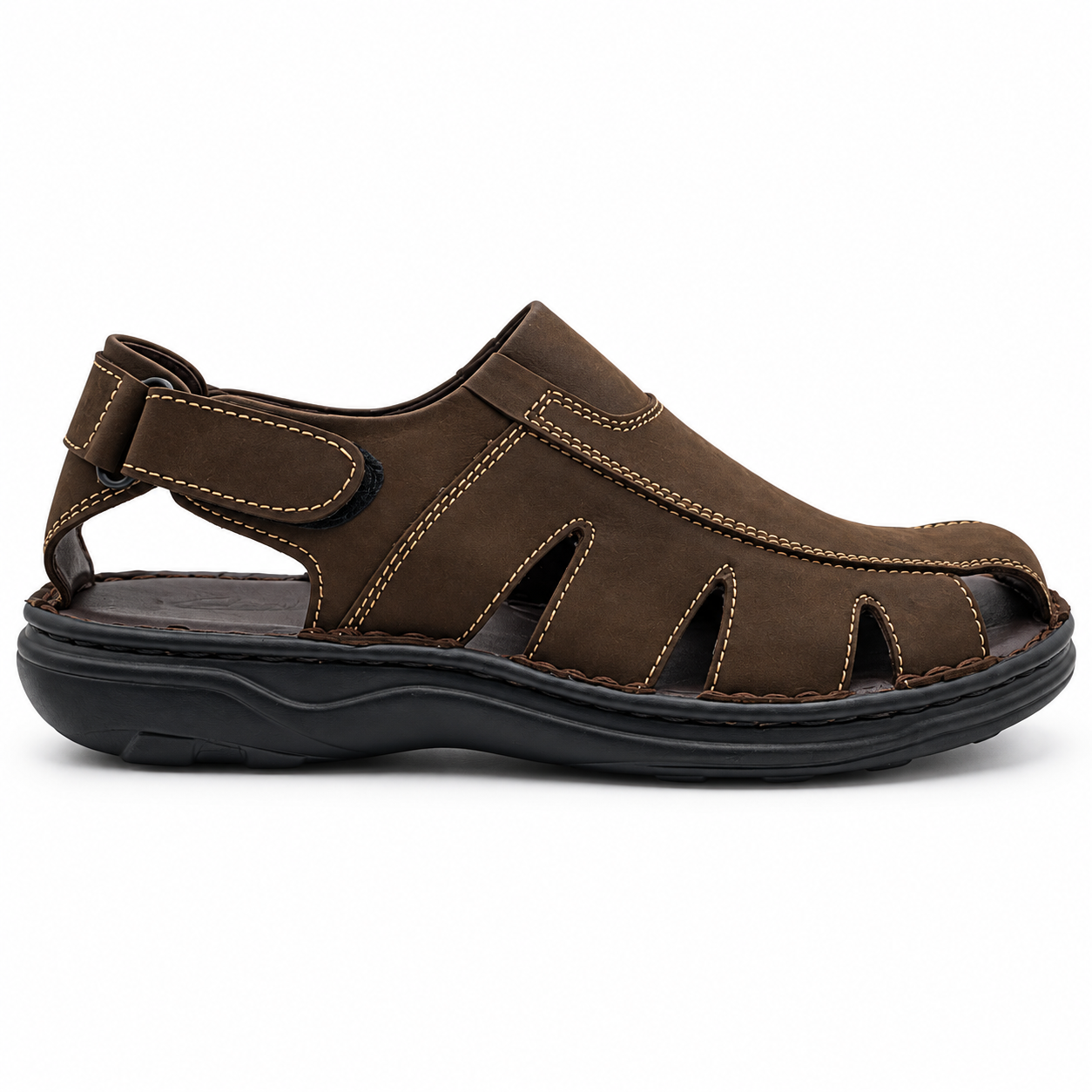 Men’s Nubuck Leather Closed-Toe Sandals