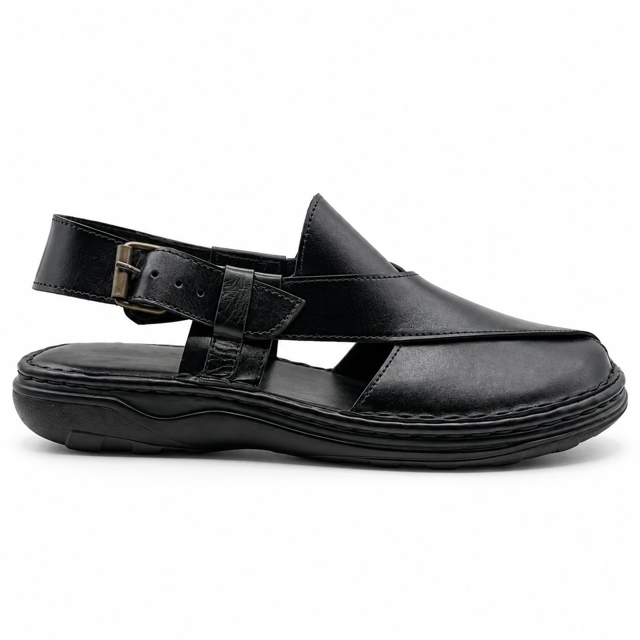 Men’s Closed-Toe Buckle Strap Sandals